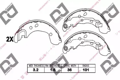 Комплект тормозных колодок DJ PARTS купить